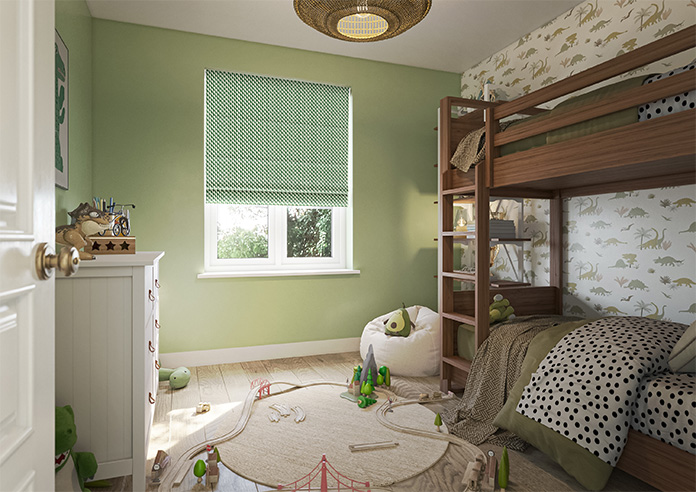 Jaipur, Bottle Green - Motorised Roman Blind - Image 6